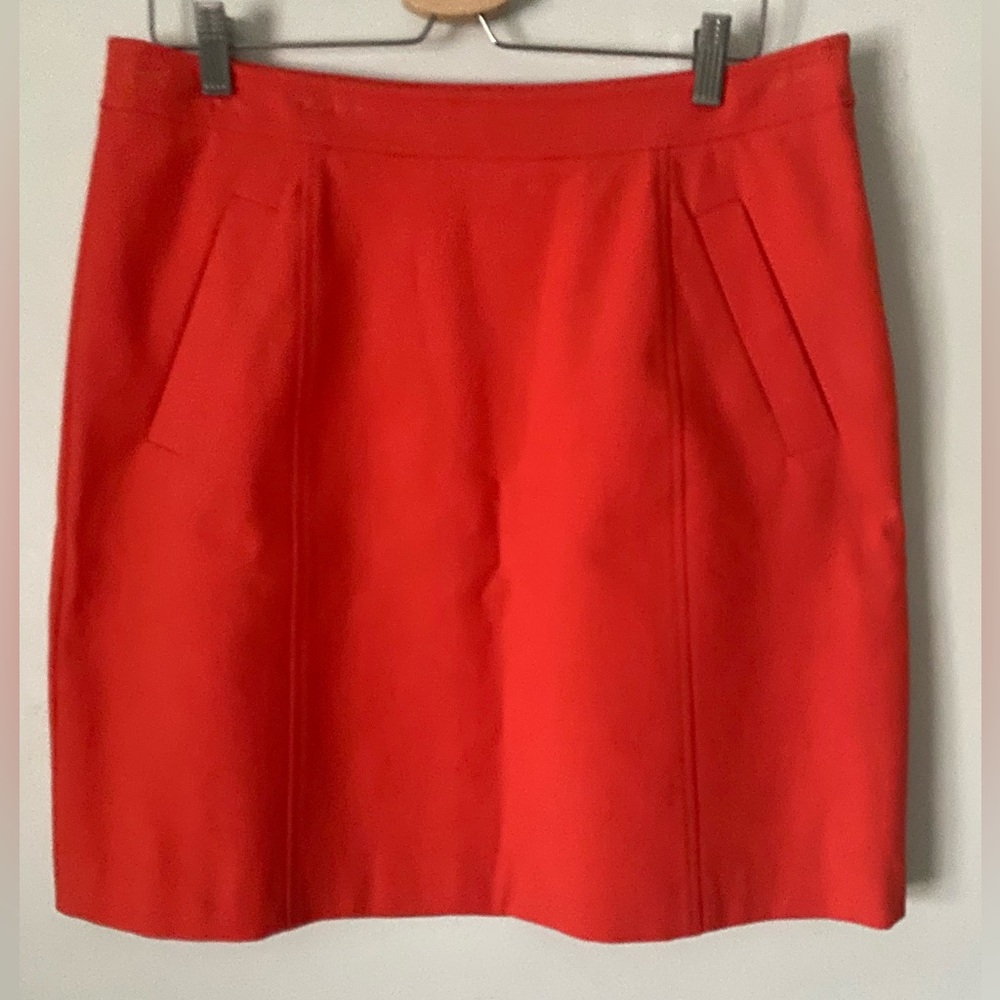 Ann Taylor Coral Side Zip Skirt Pockets
